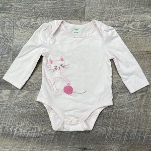 Dip | 6-12M Pink Cat Onesie
